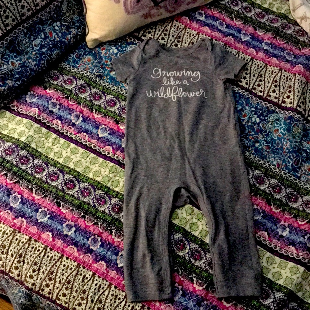 Gray short sleeve one piece